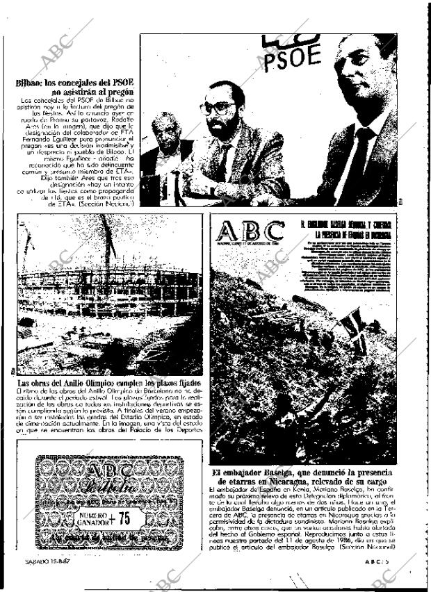 ABC MADRID 15-08-1987 página 5