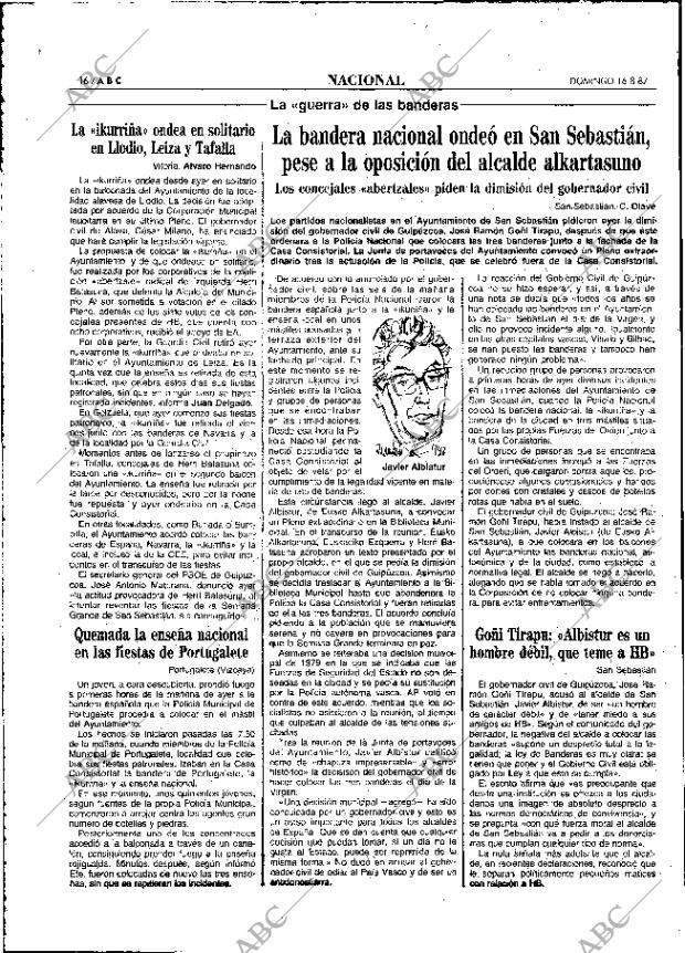 ABC MADRID 16-08-1987 página 16