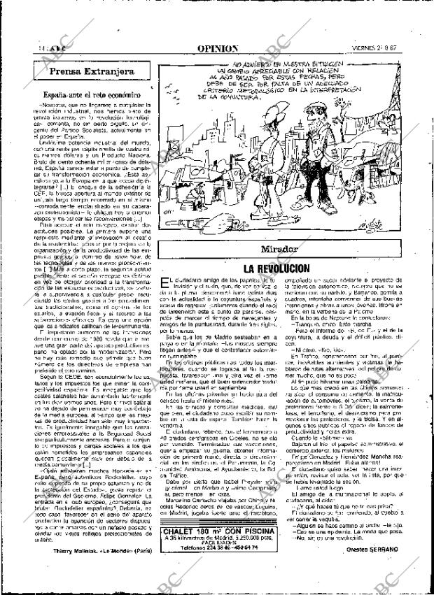 ABC MADRID 21-08-1987 página 14