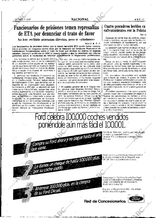 ABC MADRID 21-08-1987 página 17