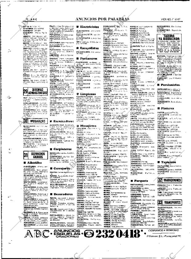 ABC MADRID 21-08-1987 página 70