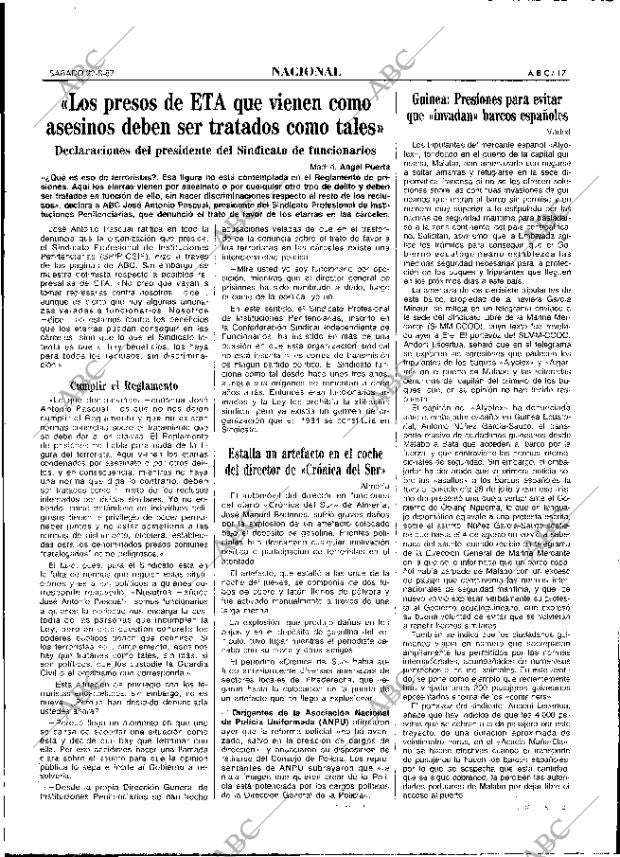 ABC MADRID 22-08-1987 página 17