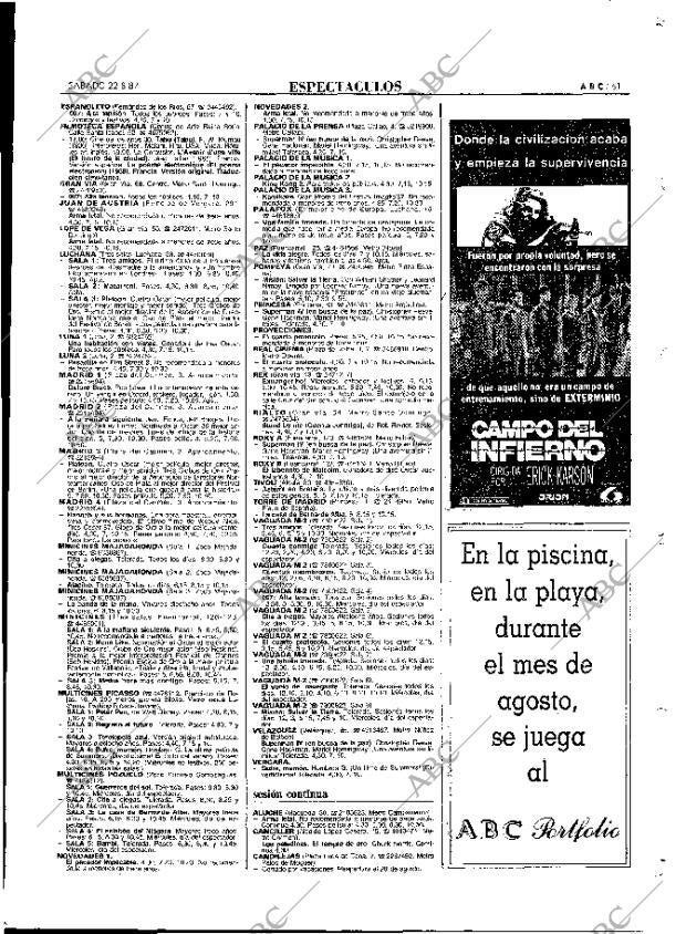 ABC MADRID 22-08-1987 página 61