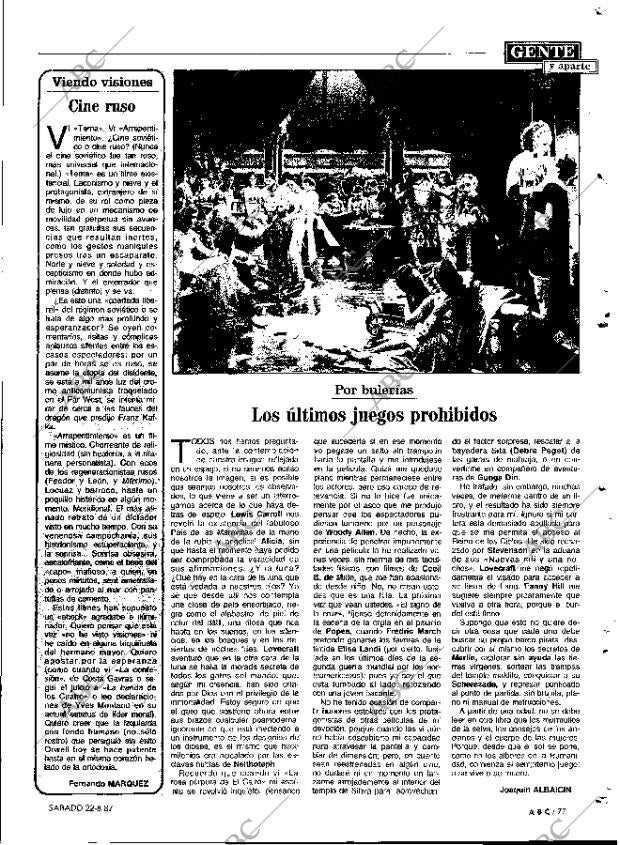 ABC MADRID 22-08-1987 página 77