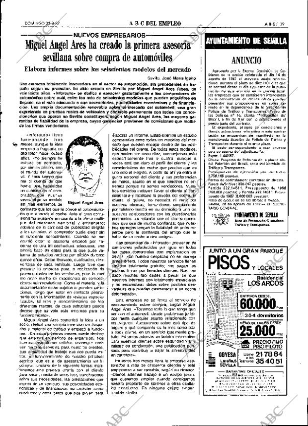 ABC SEVILLA 23-08-1987 página 39