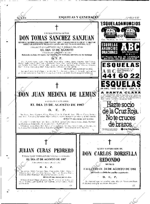 ABC MADRID 24-08-1987 página 62