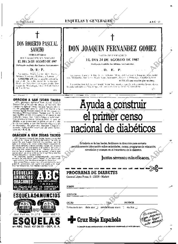 ABC MADRID 25-08-1987 página 61