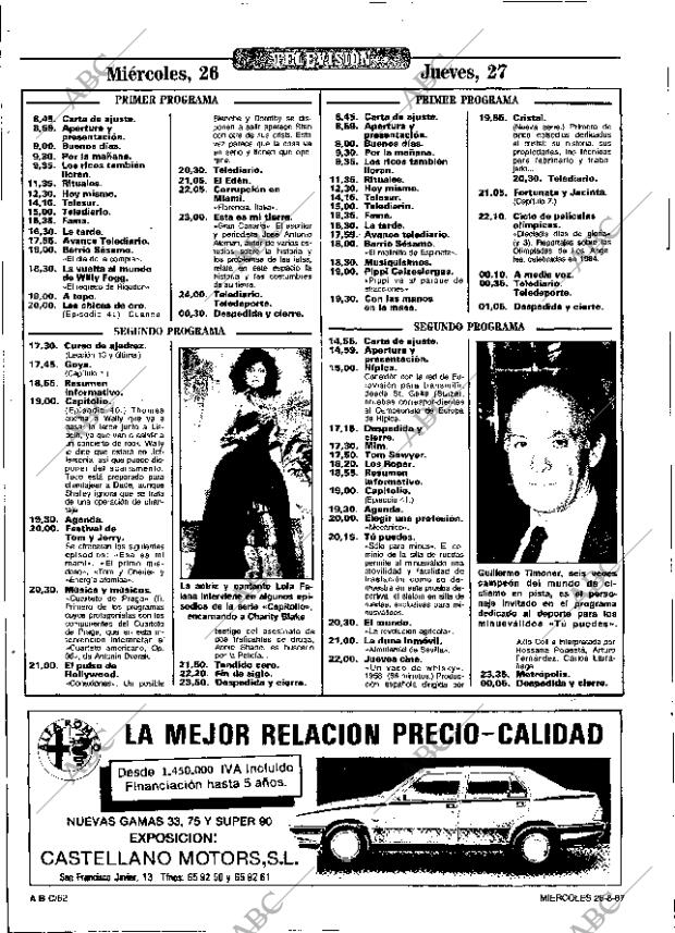 ABC SEVILLA 26-08-1987 página 62