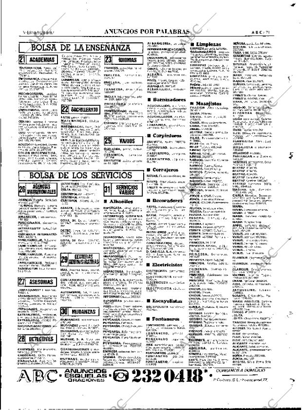 ABC MADRID 28-08-1987 página 71