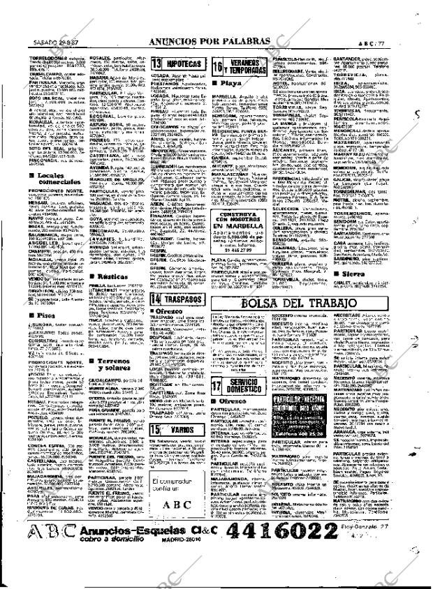 ABC MADRID 29-08-1987 página 77