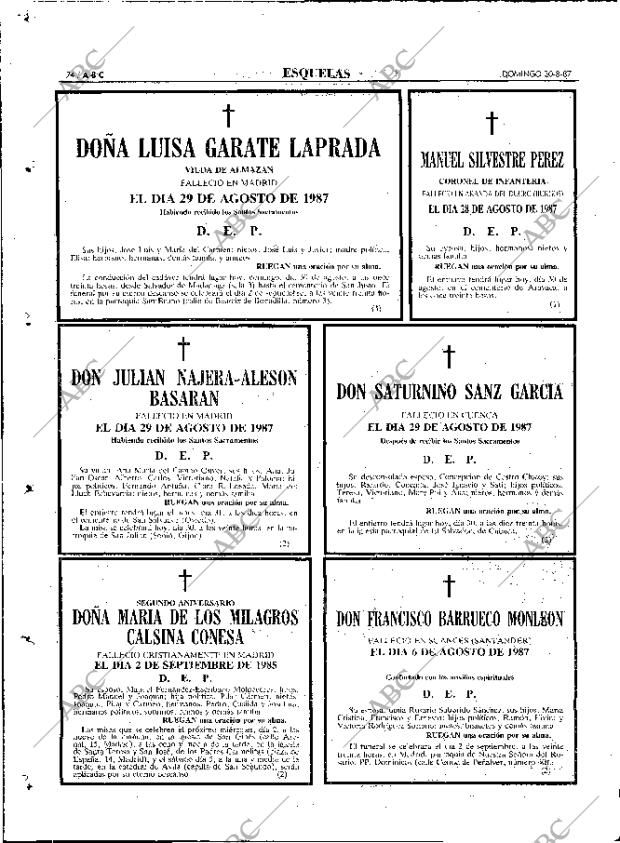 ABC MADRID 30-08-1987 página 74
