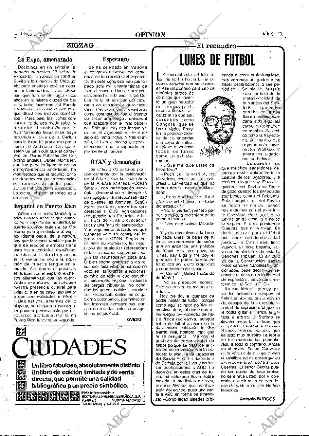 ABC MADRID 31-08-1987 página 13