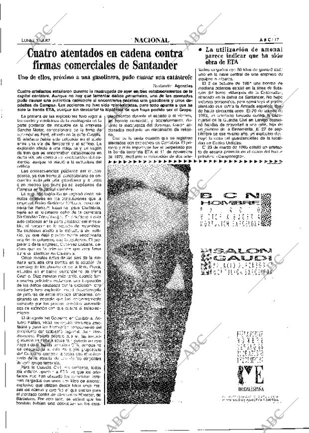 ABC MADRID 31-08-1987 página 17