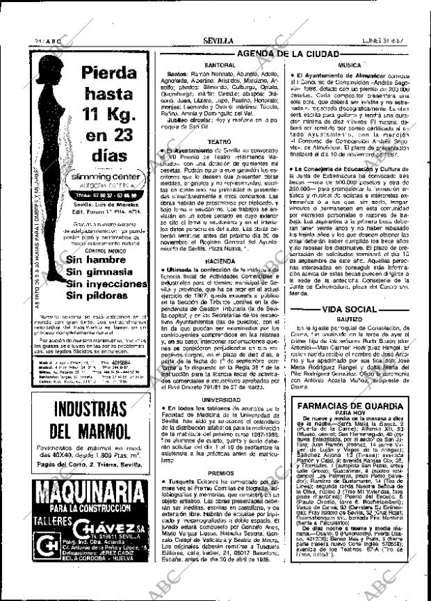 ABC SEVILLA 31-08-1987 página 24