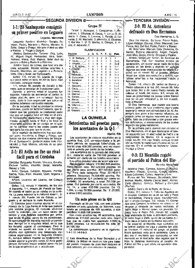 ABC SEVILLA 31-08-1987 página 45