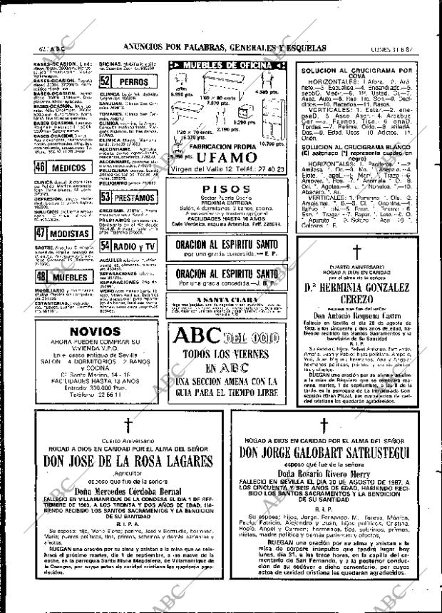 ABC SEVILLA 31-08-1987 página 62