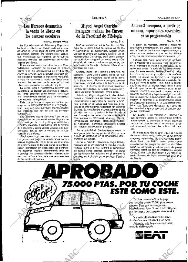 ABC SEVILLA 13-09-1987 página 48
