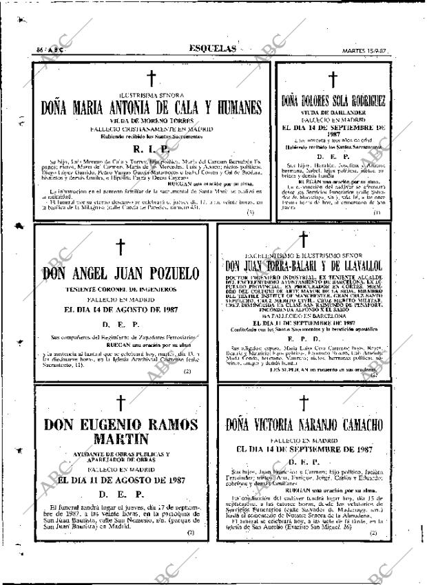ABC MADRID 15-09-1987 página 86
