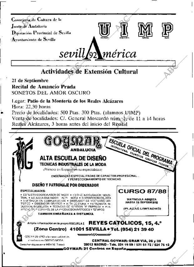 ABC SEVILLA 20-09-1987 página 108