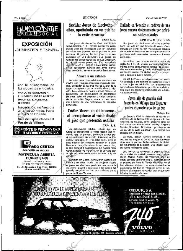 ABC SEVILLA 20-09-1987 página 70