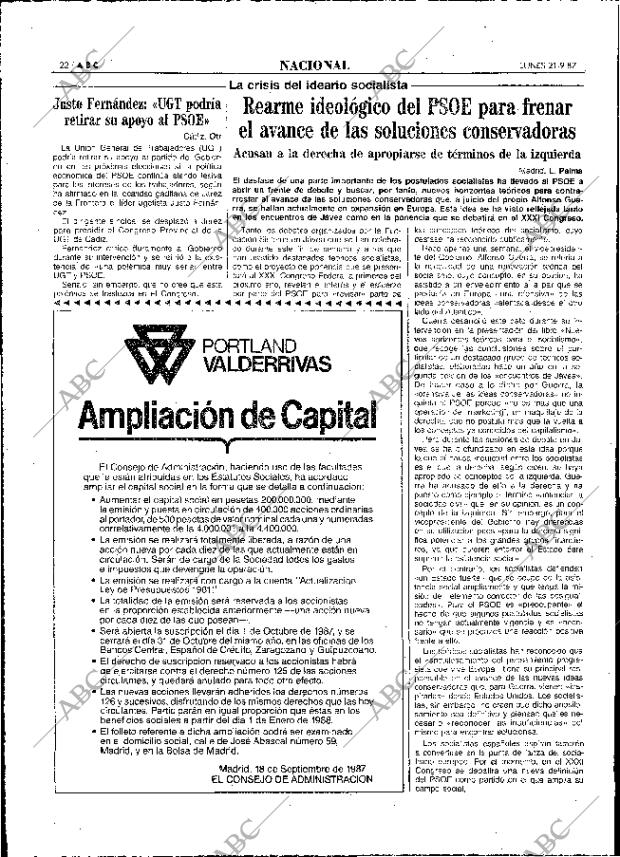 ABC MADRID 21-09-1987 página 22