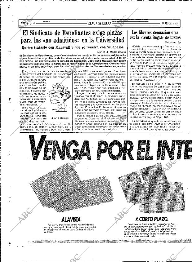 ABC MADRID 21-09-1987 página 78