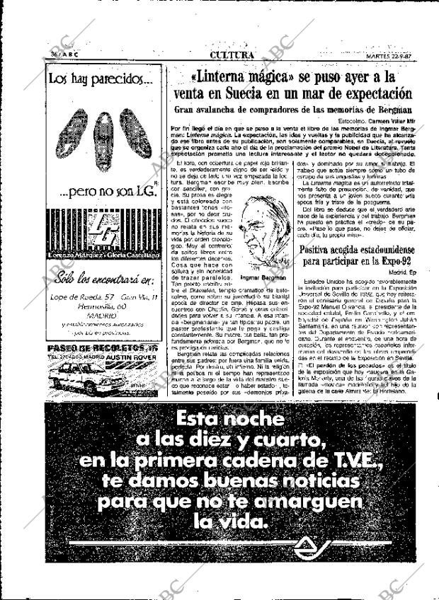 ABC MADRID 22-09-1987 página 36