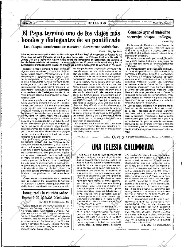 ABC MADRID 22-09-1987 página 40