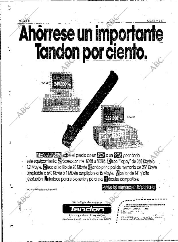 ABC MADRID 24-09-1987 página 72