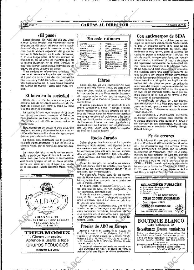 ABC MADRID 26-09-1987 página 14