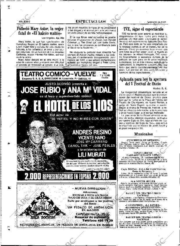 ABC MADRID 26-09-1987 página 84