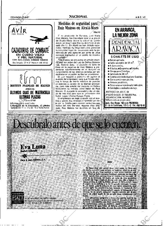 ABC MADRID 27-09-1987 página 45