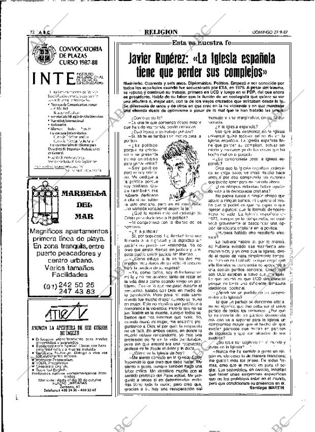 ABC MADRID 27-09-1987 página 72