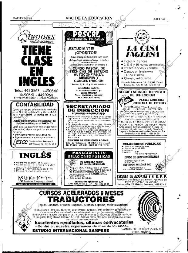 ABC MADRID 29-09-1987 página 67