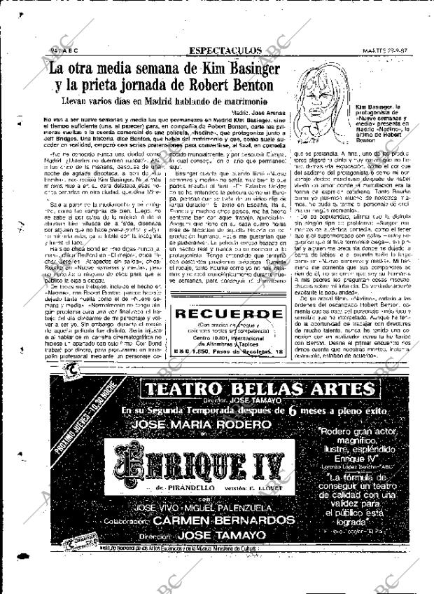 ABC MADRID 29-09-1987 página 94