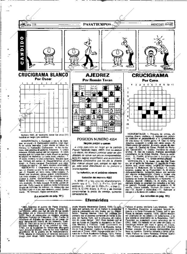 ABC MADRID 30-09-1987 página 116