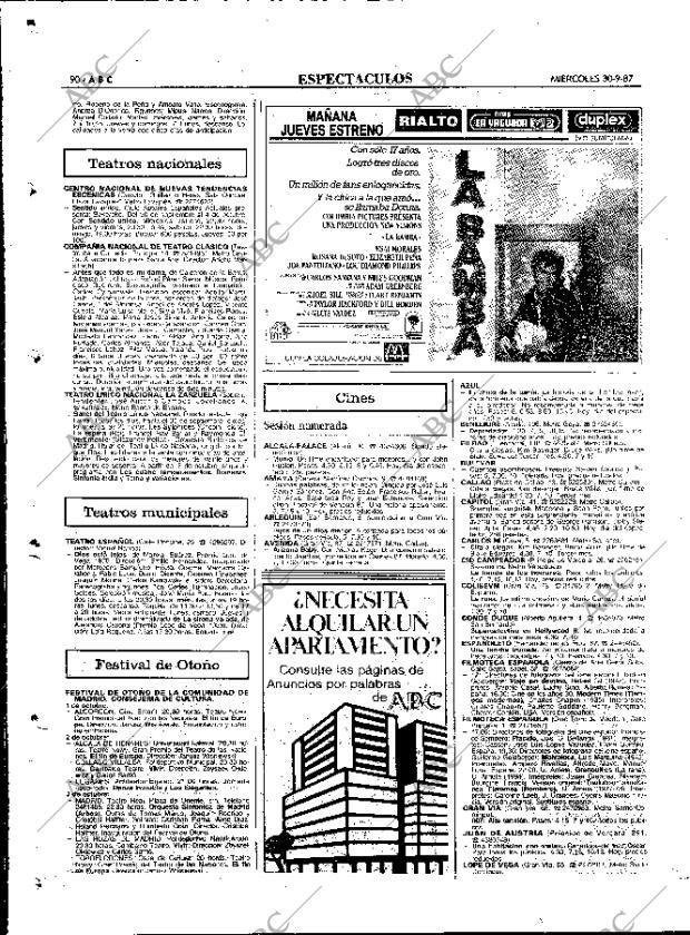 ABC MADRID 30-09-1987 página 90