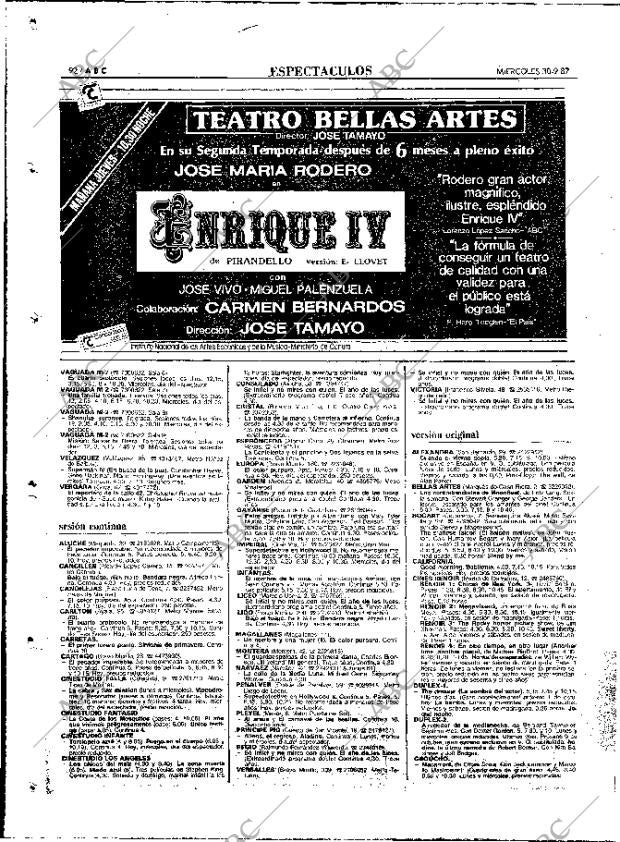 ABC MADRID 30-09-1987 página 92