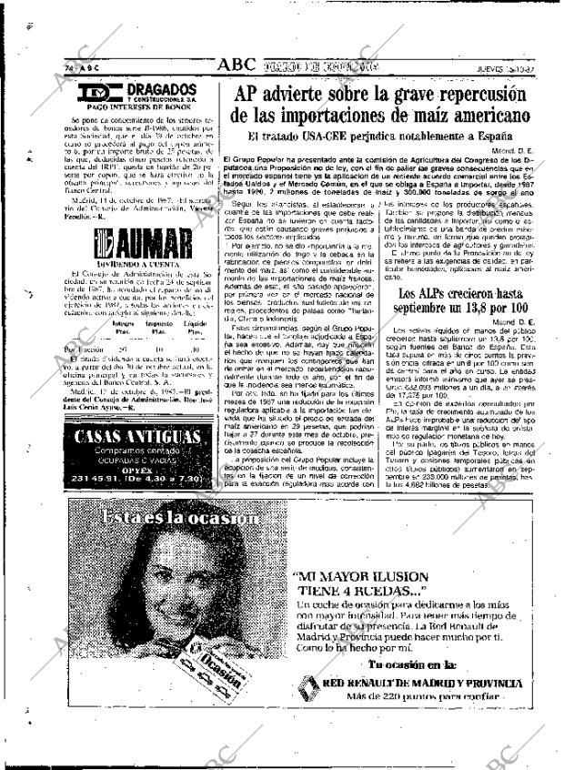 ABC MADRID 15-10-1987 página 74