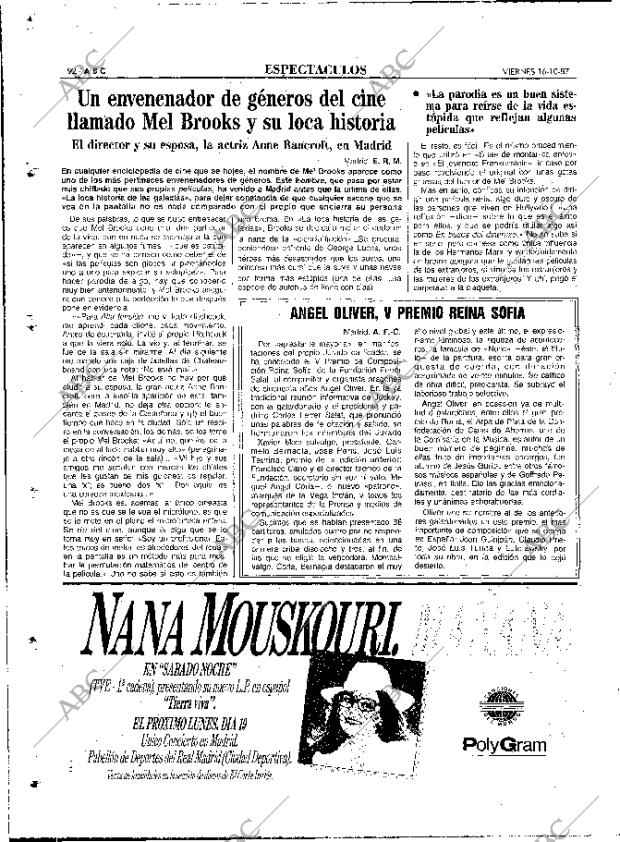 ABC MADRID 16-10-1987 página 92