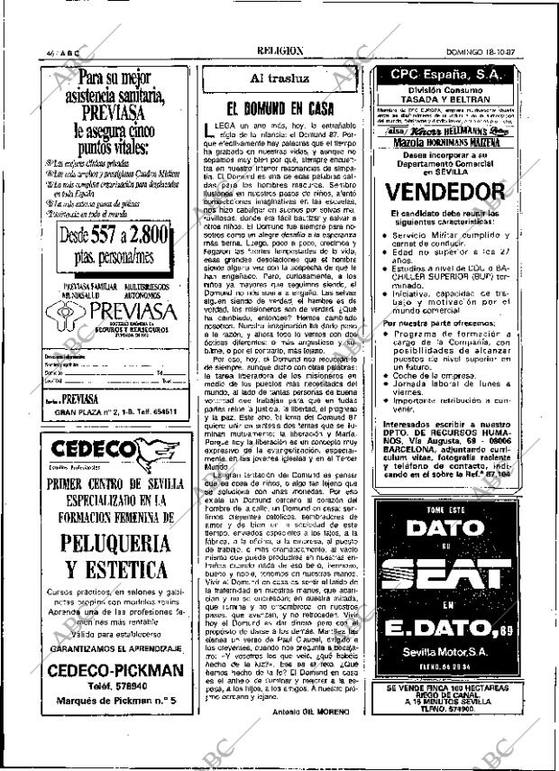 ABC SEVILLA 18-10-1987 página 46