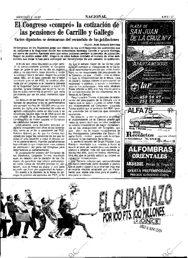 ABC MADRID 21-10-1987 página 27