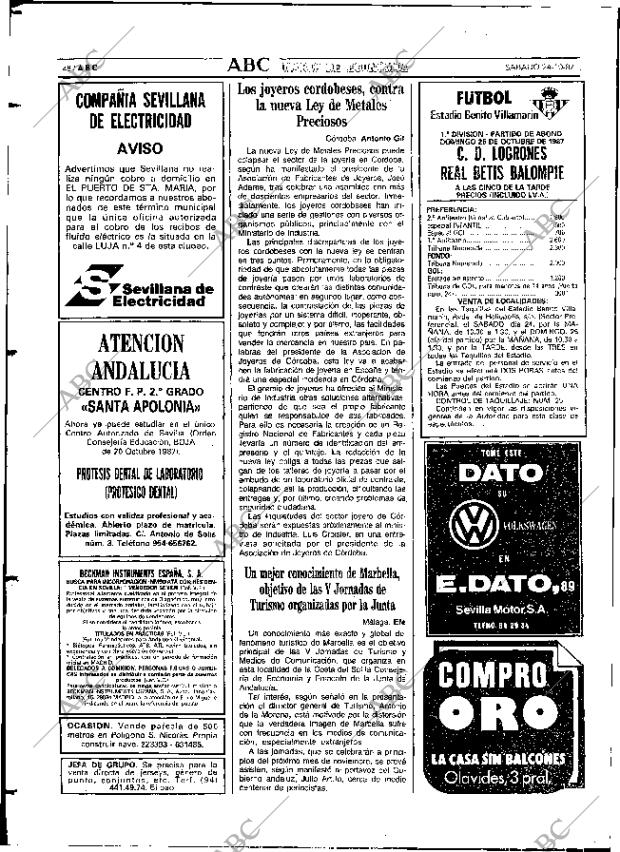 ABC SEVILLA 24-10-1987 página 60