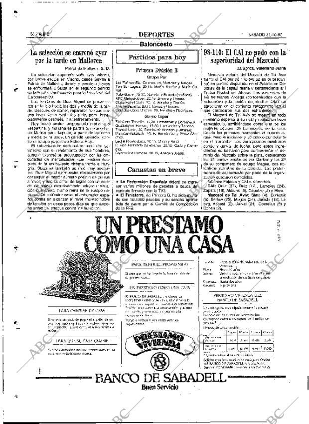 ABC MADRID 31-10-1987 página 86