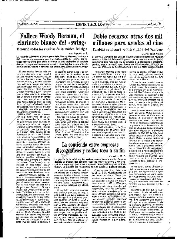 ABC MADRID 31-10-1987 página 89