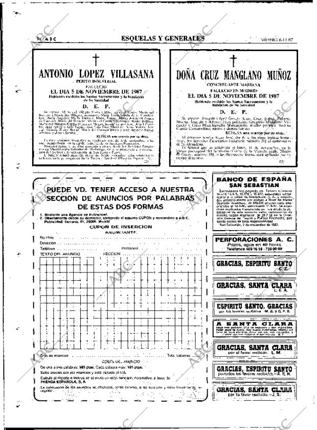 ABC MADRID 06-11-1987 página 94