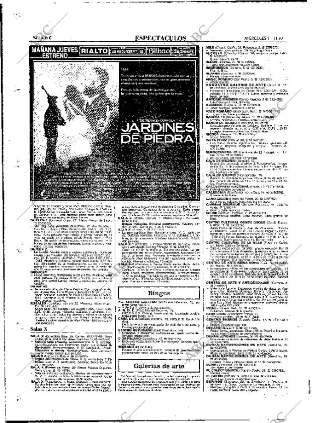 ABC MADRID 11-11-1987 página 94