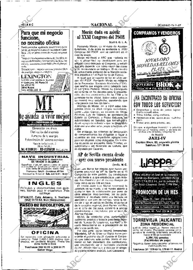 ABC MADRID 15-11-1987 página 48