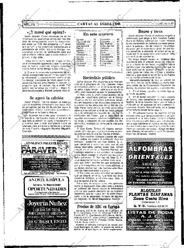 ABC MADRID 16-11-1987 página 14