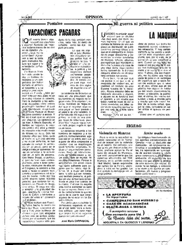 ABC MADRID 16-11-1987 página 16